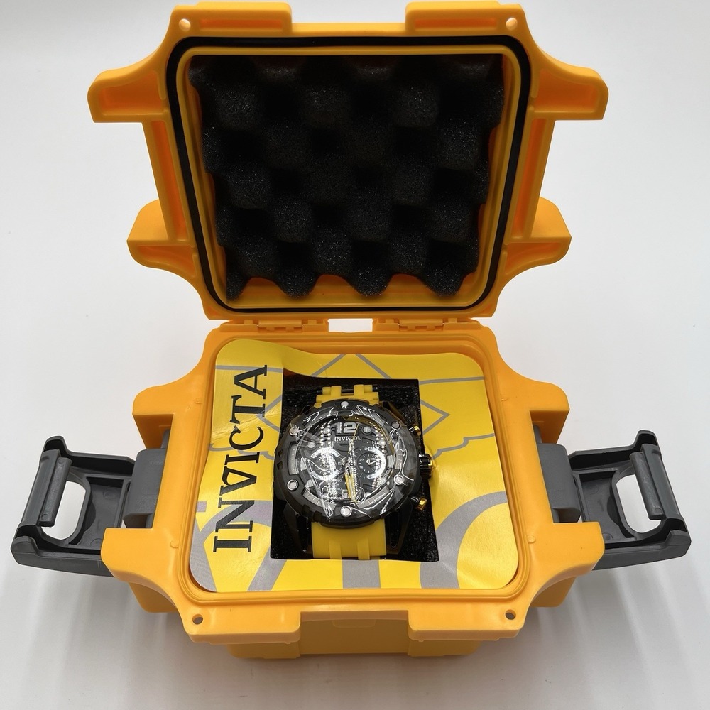 Invicta Sea Spider Mens Chronograph Watch 52mm Yellow Band 43770 NIB